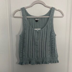 American Eagle Outfitters Light Blue Knit Tank Top